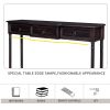 TREXM Console Table Sofa Table with Drawers for Entryway with Projecting Drawers and Long Shelf (Espresso)