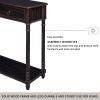 TREXM Console Table Sofa Table with Drawers for Entryway with Projecting Drawers and Long Shelf (Espresso)
