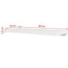 2 White MDF Floating Wall Display Shelves Book/DVD Storage