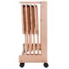 Brienda 5-Pc Snack Table Set; Flip Top; Natural