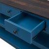 U_STYLE 48'' Modern Console Table Sofa Table for Living Room with 3 Drawers and 2 Shelves, Solid Wood Top (MDF) (As same As WF212303AAV)