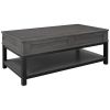U-style Lift Top Coffee Table with Inner Storage Space and Shelf (As same As WF198291AAE)