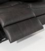 Aria Breathable Fabric Power Reclining Sofa with Drop Down Table,USB Button and Wireless Charger - Espresso