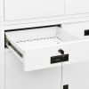 Office Cabinet White 35.4"x15.7"x70.9" Steel