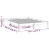 Bed Frame 76"x79.9" Solid Wood Pine King