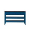 U_STYLE 48'' Modern Console Table Sofa Table for Living Room with 3 Drawers and 2 Shelves, Solid Wood Top (MDF) (As same As WF212303AAV)