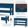 U_STYLE 48'' Modern Console Table Sofa Table for Living Room with 3 Drawers and 2 Shelves, Solid Wood Top (MDF) (As same As WF212303AAV)