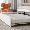 Twin Wooden Daybed with trundle, Twin House-Shaped Headboard bed with Guardrails,White