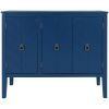U-style Accent Storage Cabinet Wooden Cabinet with Adjustable Shelf, Antique Gray, Entryway, Living Room, Bedroom