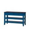 U_STYLE 48'' Modern Console Table Sofa Table for Living Room with 3 Drawers and 2 Shelves, Solid Wood Top (MDF) (As same As WF212303AAV)