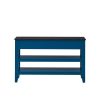 U_STYLE 48'' Modern Console Table Sofa Table for Living Room with 3 Drawers and 2 Shelves, Solid Wood Top (MDF) (As same As WF212303AAV)
