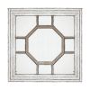 48"x48" Antique Style Decorative Square Wall Mirror with Mirrored Frame, Wall Decor for Living Room Entryway, Console Lean Against Wall