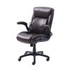 Serta Air Lumbar Bonded Leather Manager Office Chair, Brown Faux Leather