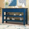U_STYLE 48'' Modern Console Table Sofa Table for Living Room with 3 Drawers and 2 Shelves, Solid Wood Top (MDF) (As same As WF212303AAV)